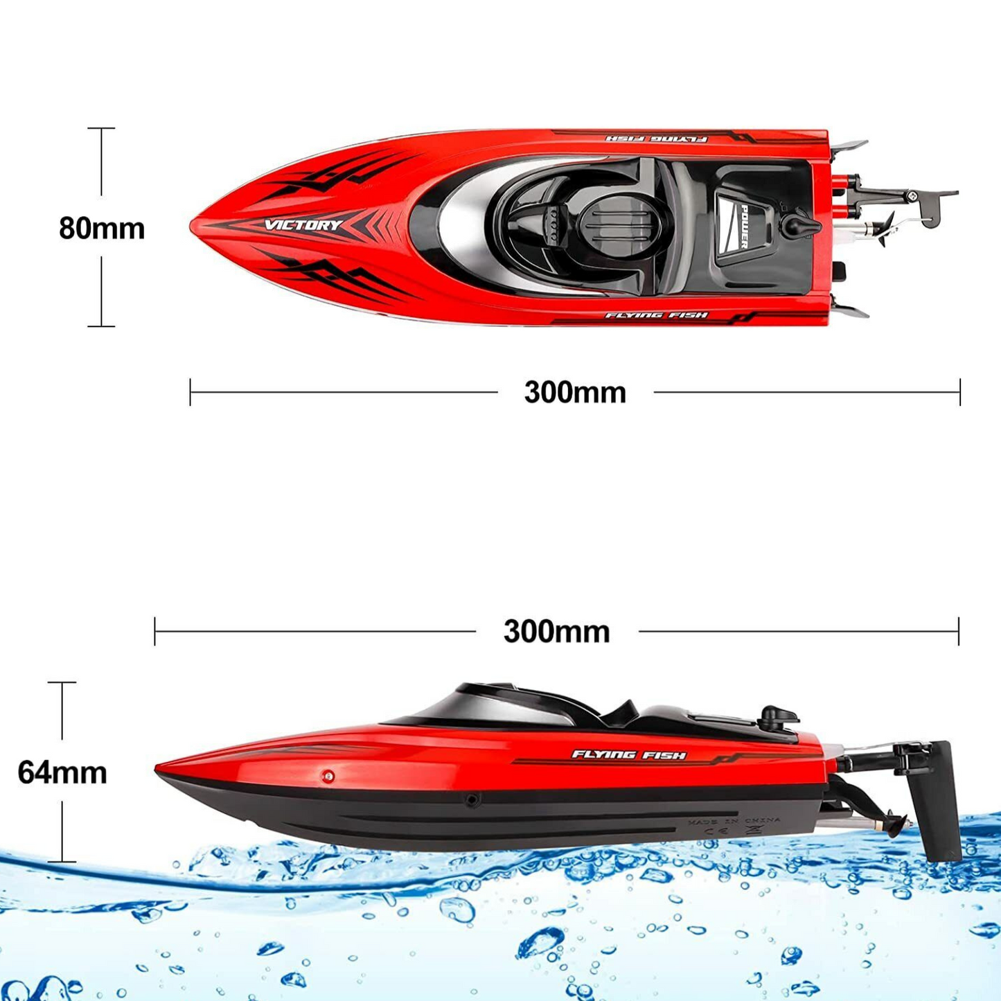 Ultra Fast Brushless Waterproof Remote Control Speed Racing Jet Boat