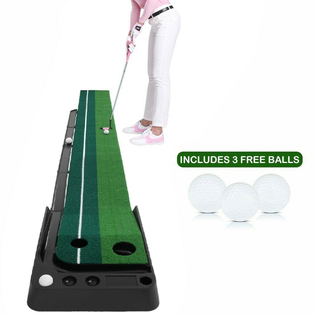 Indoor Golf Putting Green 10' Auto Return Practice Mat