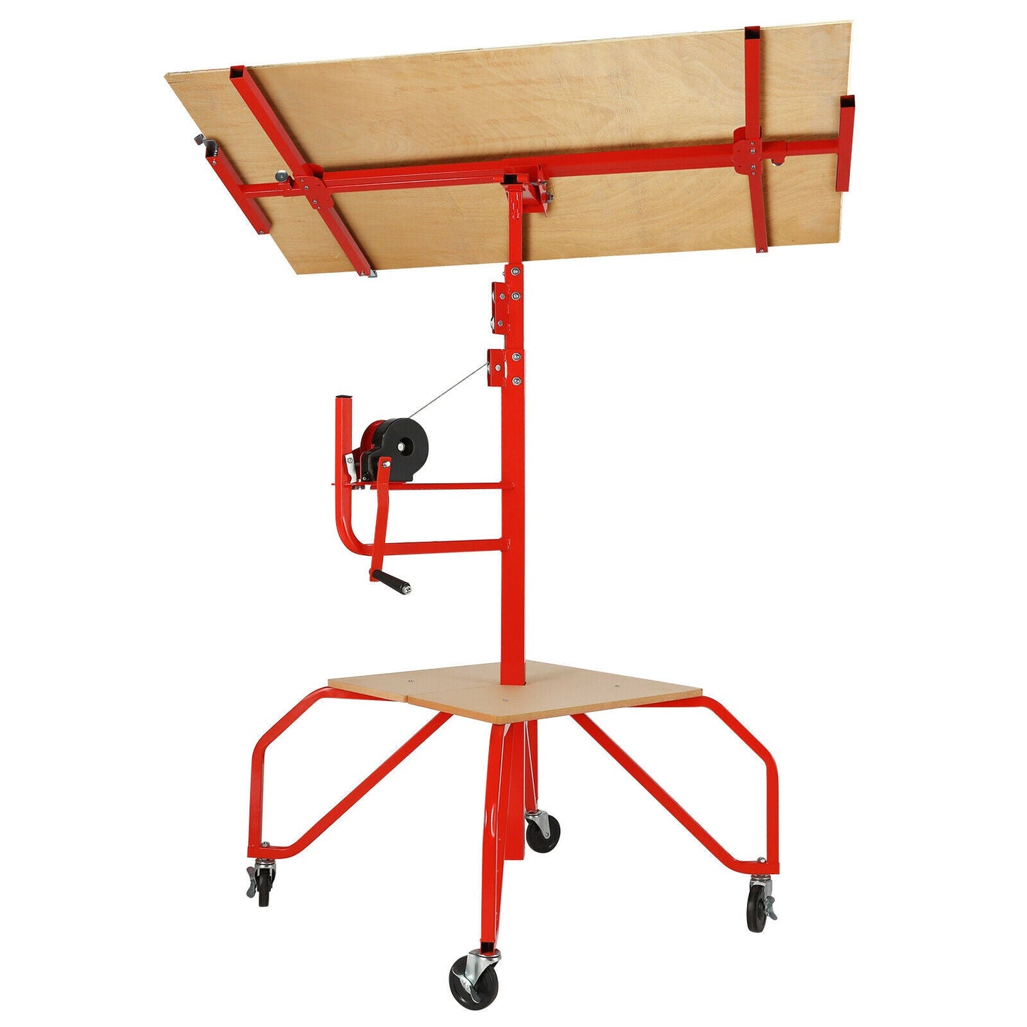 Portable Four Wheel Drywall Sheetrock Ceiling Panel Hoist Lift
