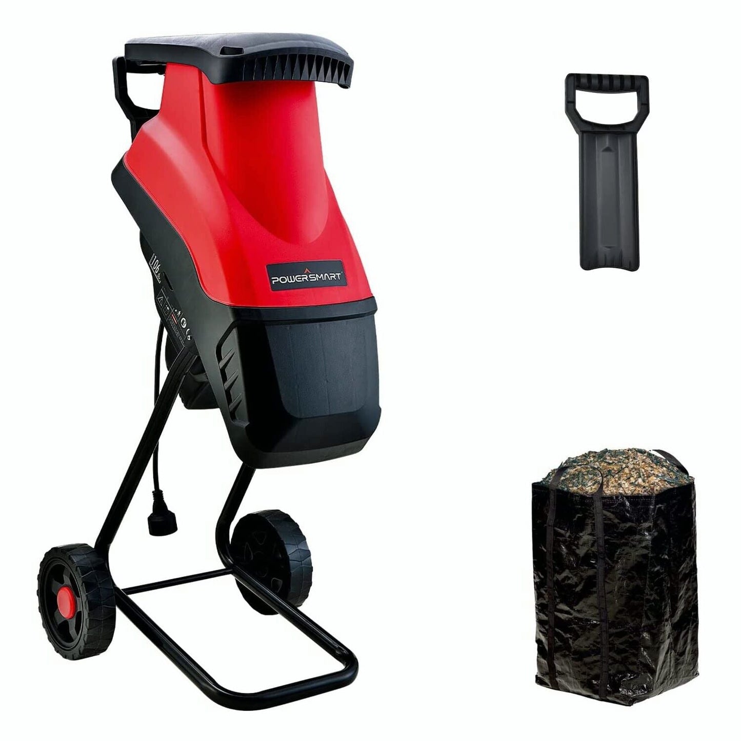 Heavy Duty Electric Wheeled Garden Tree Wood Chipper Shredder