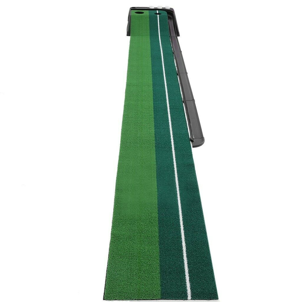 Indoor Golf Putting Green 10' Auto Return Practice Mat
