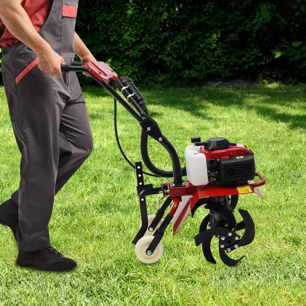 63cc Gas Powered Rototiller Garden Tiller Cultivator
