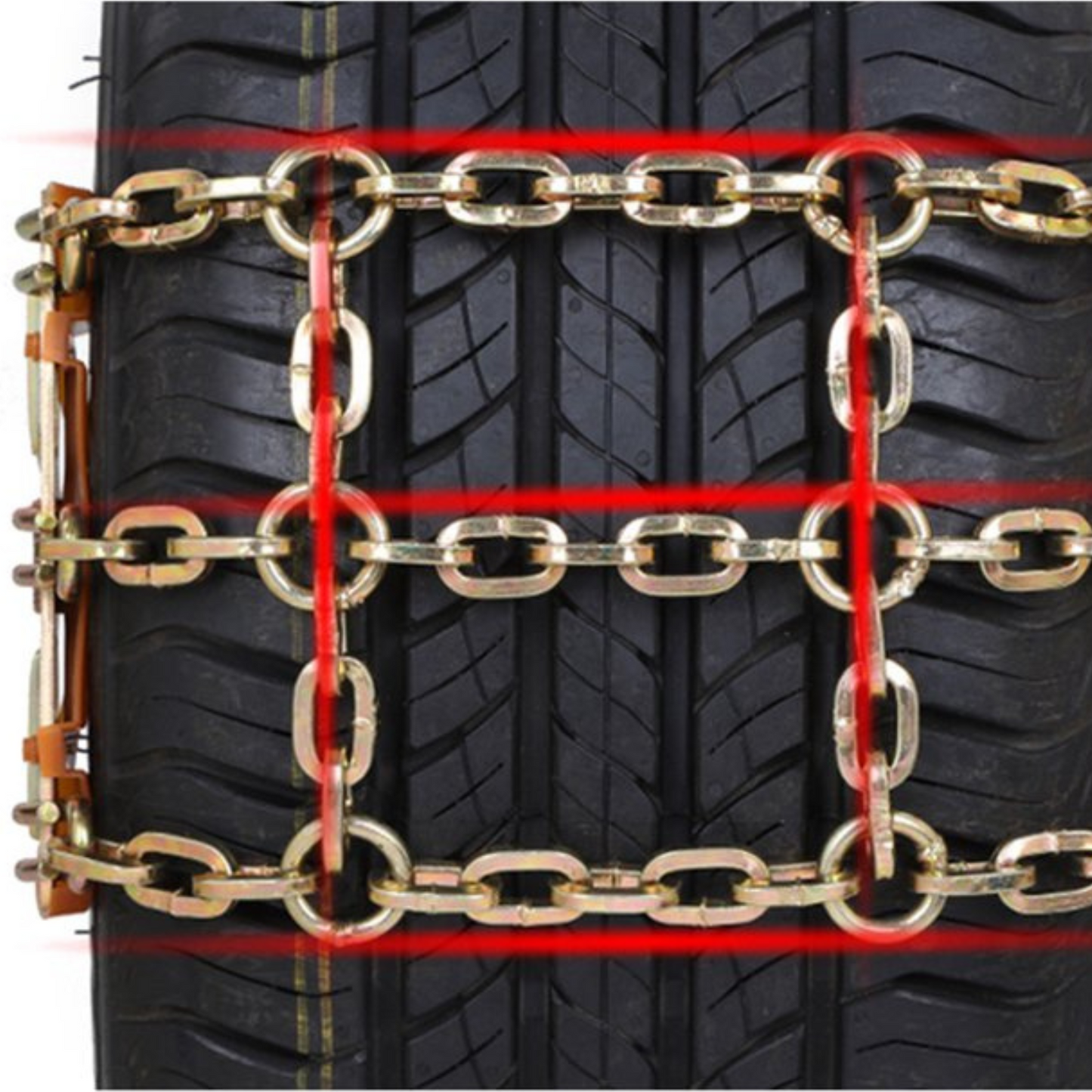 High Traction Heavy Duty Truck SUV Snow Car Tire Wheel Chains 8PCS