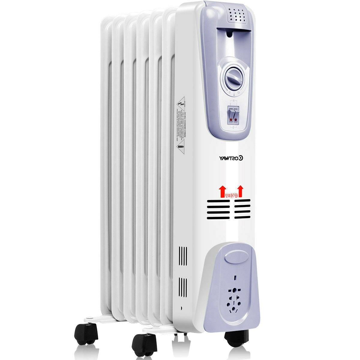 Powerful Oil Filled Freestanding Radiator Heater 1500W