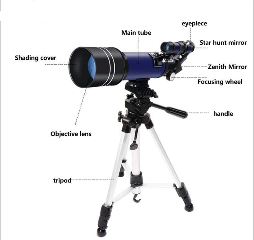 Space Telescope Pro for Beginners Equipped with 150X magnification and 3X Barlow lens Blue