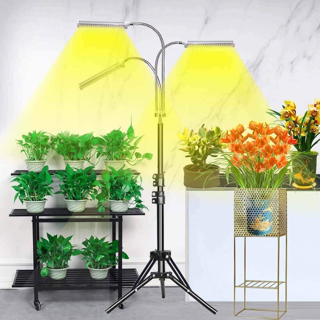 Freestanding LED Triple Head Full Spectrum Indoor Plant Grow Lights