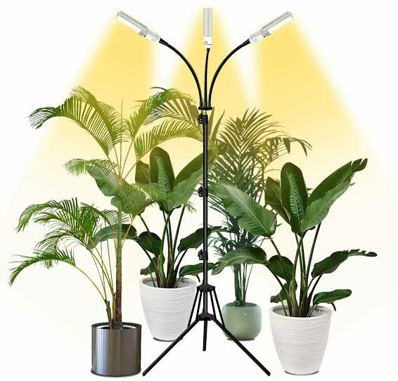 Freestanding LED Triple Head Full Spectrum Indoor Plant Grow Lights