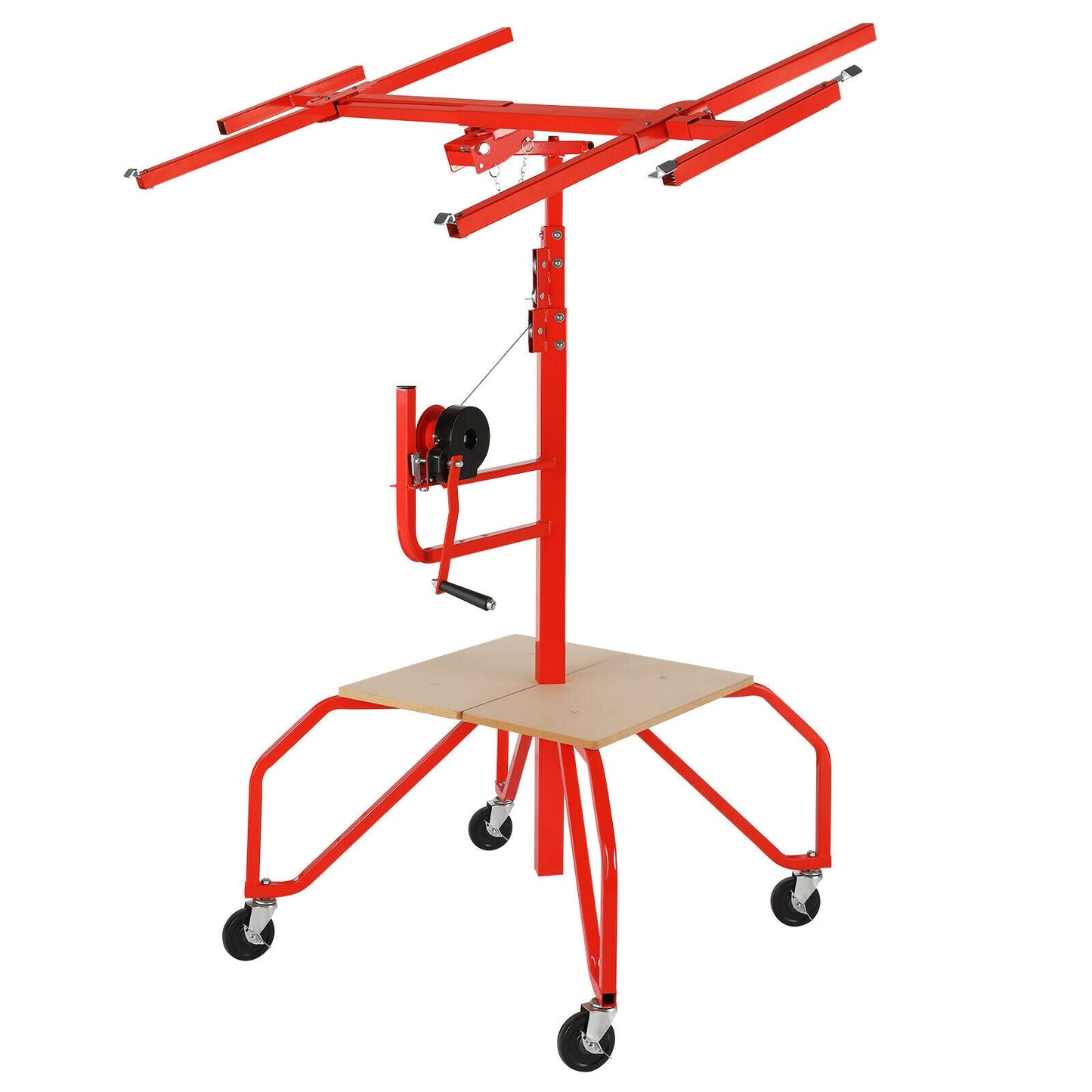 Portable Four Wheel Drywall Sheetrock Ceiling Panel Hoist Lift
