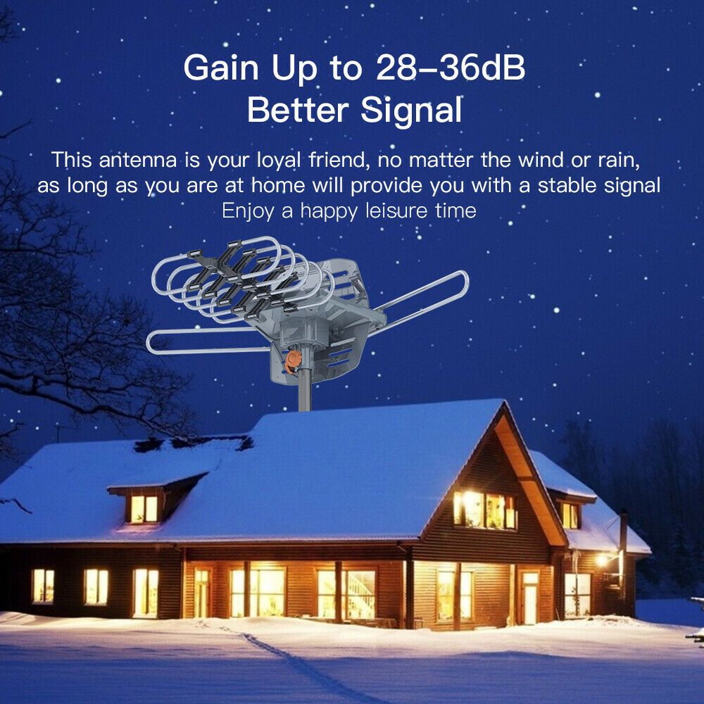 990 Mile Outdoor HD TV Antenna UHF VHF 4k