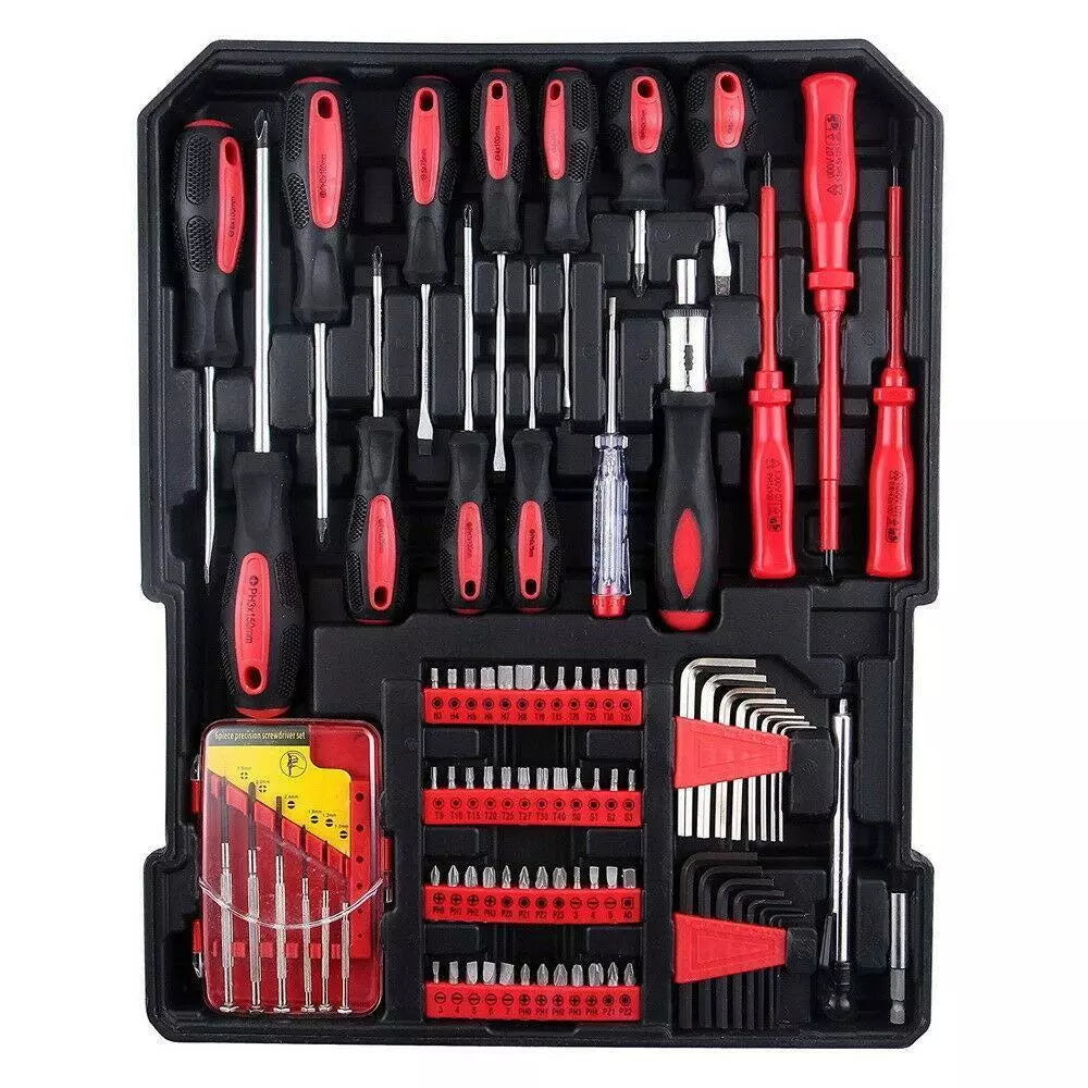 Complete 799 Pcs Professional Mechanics Tool Set With Case Box Organizer