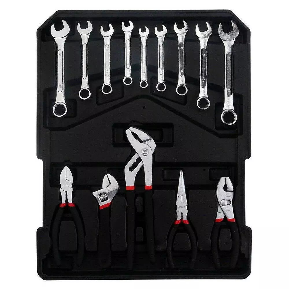 Complete 799 Pcs Professional Mechanics Tool Set With Case Box Organizer